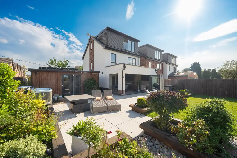 Marklands Chase, Astley, rear garden and open views